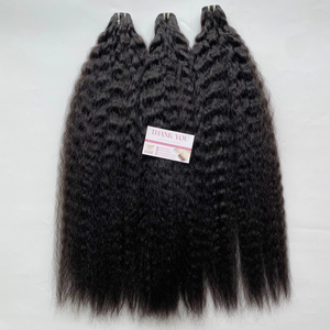 Extensiones de cabello virgen recto rizado de cabello humano crudo 100% Proveedor de precio al por mayor de tejido virgen - Product Image 6