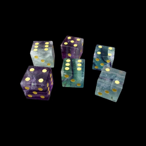 Stone Rainbow Fluorite D6 <b>Dice</b> Cube Natural Gemstone Crystal Stone D6 <b>Dice</b> Engraved Stone Custom <b>Dice</b> <b>Sets</b> - Product Image 6