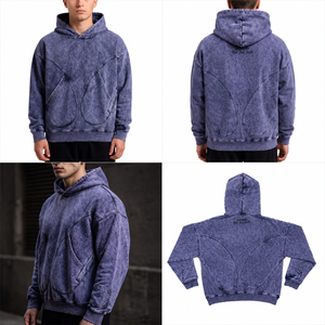 Mens <b>Vintage</b> Washed <b>Oversized</b> Hoodie Acid Wash Pullover Hooded <b>Sweatshirt</b> Heavyweight Cotton Casual Streetwear Custom Logo OEM - Product Image 5