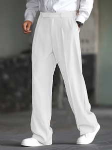 <b>Men's</b> Drape Wide-Leg Trendy Twill Fabric Lightweight Breathable <b>Summer</b> Dress <b>Pants</b> / <b>Men's</b> Loose Casual Dress <b>Pants</b> / <b>Men's</b> <b>Pant</b> - Product Image 2