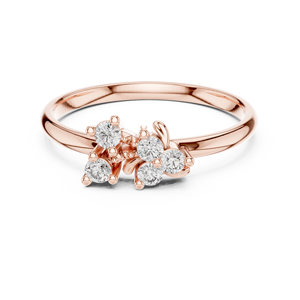 Anillo de oro macizo de 14k para mujer con diamante de corte redondo clásico minimalista, ideal para regalo, compromiso, aniversario, boda. - Product Image 5