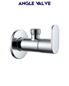วาล์วปรับมุมห้องน้ำ อุปกรณ์ประปาโลหะ ผิวโครเมียม ติดผนัง - Product Image 1