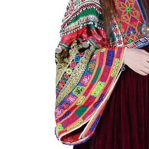 Afghan Traditional Dress With Intricately Ethnic Clothing Designed Embroidery Handcrafted Tribal Jewelry Afghan Kuchi Dress - Product Image 5