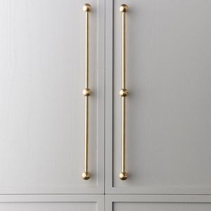 Tiradores de mango largo en T para armarios y roperos, acabado cepillado, tirador moderno redondo para puertas de muebles con fácil instalación - Product Image 3