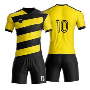 Conjunto de camiseta de fútbol juvenil personalizable último diseño con impresión totalmente por sublimación nuevo traje de uniforme de fútbol - Product Image 1