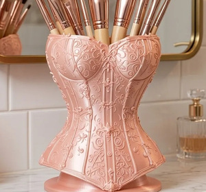 Soporte para Brochas de Maquillaje con Forma de Vestido Vintage Impreso en 3D, Organizador de Cosméticos, Portalápices Decorativo, Almacenamiento de Escritorio para Tocador - Product Image 4