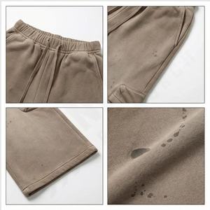 Streetwear Unisex Hombre Jogger Pantalones Peso pesado Algodón de gran tamaño French Terry Doble cintura Baggy Cargo Pantalones de chándal - Product Image 4