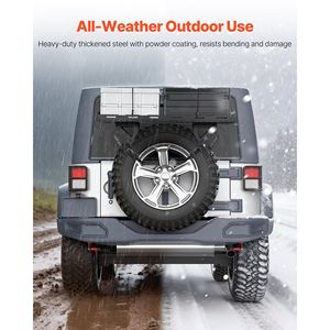 Cestello Portaoggetti per Ruota di Scorta per Jeep Wrangler JK JL TJ YJ CJ 1976-2024, per Pneumatici da 30-40 Pollici, Capacità di Carico 80 Libbre - Product Image 4