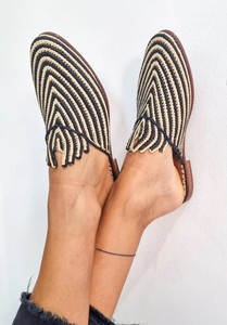 รองเท้าสานราฟเฟียทำมือ: รองเท้าบาบูชแบบโมร็อกโก, รองเท้าส้นเตี้ยสำหรับฤดูร้อน - Product Image 2