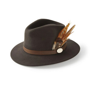 Beige Wool Fedora <b>Hat</b> With Red Leather Band Unisex Outdoor Spring Autumn Casual Adult 56-58CM - Product Image 3