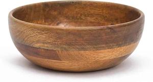 Grand saladier en bois de manguier, bol de service en bois naturel pour la cuisine et les restaurants - Product Image 2