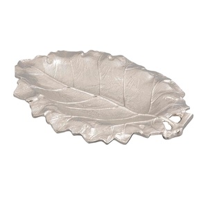 Plateau de fruits en aluminium doré, design fantaisie, pour fruits secs, plateau en forme de feuille, meilleure vente - Product Image 5
