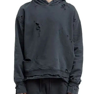 Sweat à capuche oversize pour homme, style streetwear, effet délavé, coton épais, vêtements décontractés, OEM - Product Image 6