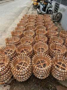 Panier de plantation d'orchidées en bois, diamètre 40 cm, pot de plante en bois, finition lisse, jardinière en bois massif pour plantes vertes d'intérieur - Product Image 3