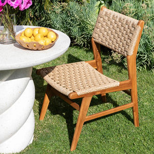 Silla de Comedor Moderna y Resistente de Madera Maciza para Restaurante con Respaldo de Cuerda Tejida, Muebles Ecológicos para Apartamentos y Comercios - Ina - Product Image 2