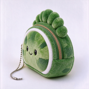 Peluche de dinosaurio único, monedero de peluche, bolsa de peluche con forma de animal, llavero de peluche, peluche de dinosaurio verde - Product Image 5