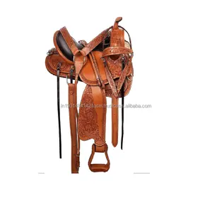 Indian Atacado Fornecedor Western Pleasure Trail Couro Horse Saddle Classic Quality Portátil Tamanho 10 to18 polegadas