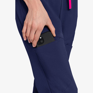Conjunto de Uniforme Médico para Mujer, Blusa de Manga Corta y Pantalones Elásticos, Ropa de Trabajo Suave para Hospital, Clínica y Consultorio Dental - Product Image 3