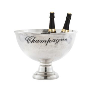 Elegant Stainless Steel Champagne Ice Bucket Round Pedestal Design For Party Beverage Cooling Rust Resistant - Product Image 1