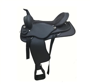 Selle Western en Coton pour Cheval, avec Arceau en Bois et Finition en Cuir, Légère et Confortable, Taille Complète, Équipement d'Équitation, Modèle SRS0021C - Product Image 1