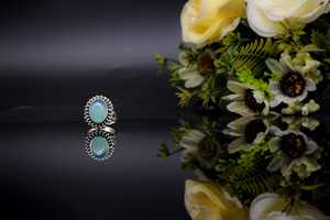 Anillo de Calcedonia Azul Natural con Engaste de Plata de Ley 925, Joyería Moderna y Elegante para Mujer, Venta al Por Mayor - Product Image 3