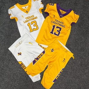 Ensemble de maillot et pantalon de football américain personnalisé de qualité supérieure, imprimé par sublimation, pour jeunes et adultes - Product Image 1