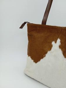 Sac fourre-tout en cuir véritable avec poignée supérieure, fait main, vintage, couleur unie, fermeture éclair, usage quotidien pour femme LTB-0492 - Product Image 2