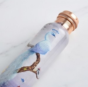 Botella de agua azul cielo, botella de cobre a prueba de fugas con impresión personalizada de 1000ml, hecha de Metal, perfecta para vajilla de cocina, superventas - Product Image 3