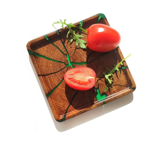 New Creative Solid Wood Epoxy Resin <b>Tray</b> Handcrafted Storage <b>Trays</b> Eco-Friendly Wood Resin Serving <b>Tray</b> - Product Image 5