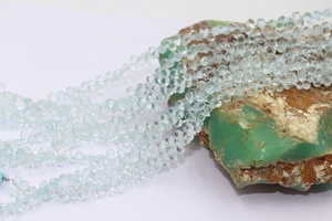 100% มาถึงธรรมชาติธรรมชาติ Sky Blue Topaz ด้าน drop รูปร่างลูกปัดสีฟ้า topaz สําหรับเครื่องประดับทํา - Product Image 4