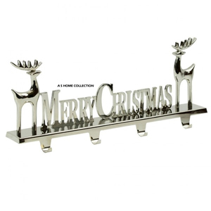 Blank Sublimation <b>Stocking</b> <b>Holder</b> For Home Christmas Decorative Use Wooden Base Aluminum <b>Stocking</b> <b>Holder</b> At Good Price - Product Image 2