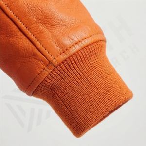 Chaqueta de cuero para hombre NAI-0457A, estilo recto, a la venta al por mayor, ropa de protección para motociclistas, color personalizado. - Product Image 6