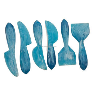 Elegante Juego de Cuchillos para Queso de Resina con Patrón de Remolino Acuático, Artesanía Kiswah, Alta Calidad, Color/Tamaño Personalizable, Acabado Mate, Forma Personalizada - Product Image 1