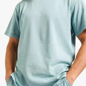 Custom Sportswear Men's Letter Pattern Stand <b>Collar</b> <b>T</b>-<b>Shirt</b> Shorts Set 100% Cotton 220 GSM Knitted Breathable Eco-Friendly - Product Image 5