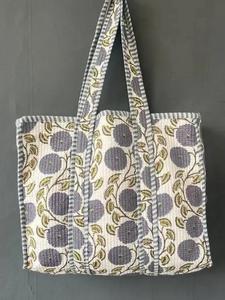 Handmade Cotton Quilted Tote <b>Bag</b> for Women – <b>Lightweight</b> Floral Print Shoulder <b>Bag</b> for Daily Use - Product Image 5