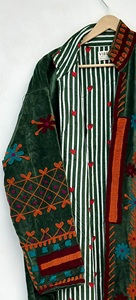 Handmade Embroidered Suzani <b>Velvet</b> <b>Jacket</b> <b>Women</b> Boho Floral Uzbek Unisex Plus Size Autumn/Winter Eco-Friendly - Product Image 2
