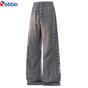 Unique Style Men <b>Trouser</b> New Style Men's Casual Sports Pants Mid Loose Wide Leg Dyed Spring Summer Straight Leg Spring Wear - Product Image 2