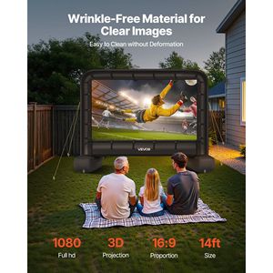Schermo cinematografico gonfiabile 16:9 di 14 ft 600D con la borsa portatile per le decorazioni all'aperto del cortile di festa e la proiezione di film - Product Image 2