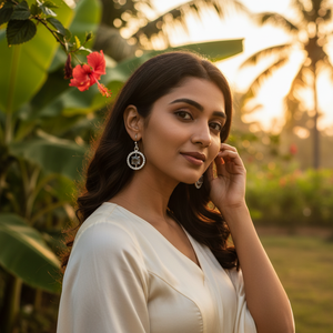 Hermosos Pendientes de Halo de Diamantes de Labradorita, Pendientes Colgantes de Plata de Ley 925 para Mujeres y Niñas, para Usar en Bodas y Fiestas - Product Image 5