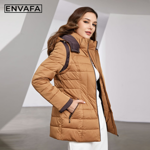 Veste d'hiver courte tendance pour femme, gilet à manches amovibles, ensemble deux pièces chaud et coupe-vent, manteau de mode, parka pour femme, vente en gros - Product Image 6