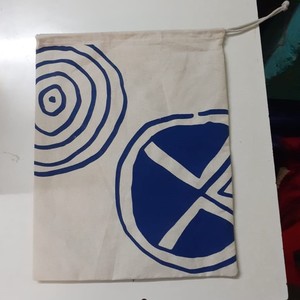 Eco-Friendly Cotton Drawstring <b>Bag</b> with Letter Pattern <b>Medium</b> <b>Size</b> Made in Gujarat for Storage Party & Gift Use - Product Image 5