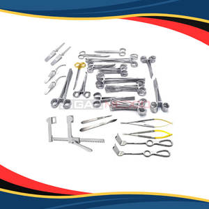 Ensemble de chirurgie cardiaque et cardiologique de 117 pièces, directement de l'usine, en acier inoxydable de haute qualité, outils chirurgicaux manuels réutilisables, certifiés CE - Product Image 5
