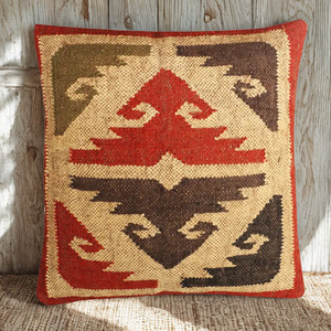 Ensemble de coussins carrés en coton de luxe, motif géométrique, multicolores, écologiques, décoration intérieure, fabrication indienne - Product Image 1