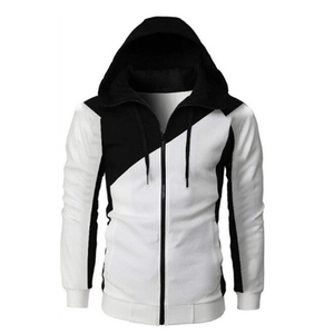 Men's Eco-Friendly Colorblock Hoodie Zip-Up <b>Fleece</b> <b>Jacket</b> <b>with</b> Cotton <b>Lining</b> Casual Winter Outerwear - Product Image 2