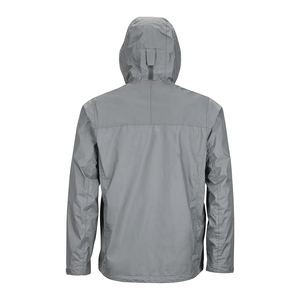 Veste imperméable à capuche grise pour homme, style décontracté d'automne, coupe régulière, coque en polyester, fermeture éclair - Product Image 3