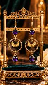 Pendientes Colgantes Florales Vintage con Perlas de Agua Salada y Cristales Chapados en Oro para Mujer - Joyería de Regalo - Product Image 3