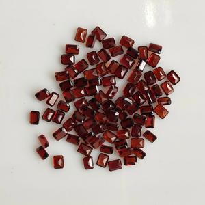 Granat rouge naturel 4x3MM taille octogonale, pierre précieuse de qualité supérieure pour la fabrication de bijoux - Product Image 2