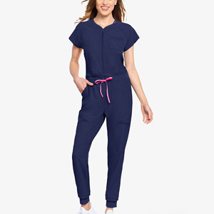 Conjunto de Uniforme Médico para Mujer, Blusa de Manga Corta y Pantalones Elásticos, Ropa de Trabajo Suave para Hospital, Clínica y Consultorio Dental - Product Image 1