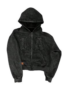 เสื้อแจ็คเก็ตผู้ชาย เสื้อสตรีทแวร์ผู้ชายแบบมีซิป เสื้อสตรีทแวร์ผู้ชาย เสื้อสเวตเชิ้ตผู้ชาย เสื้อสเวตเชิ้ตสีน้ำตาลแบบมีซิป เสื้อฮู้ดดี้ผู้ชาย เสื้อแจ็คเก็ตฮู้ดดี้ผู้ชายลายตัวอักษร - Product Image 1