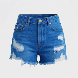 Shorts en jean premium pour femme, taille haute, en coton, style estival décontracté, streetwear, couleur personnalisable, tenues chics - Product Image 1